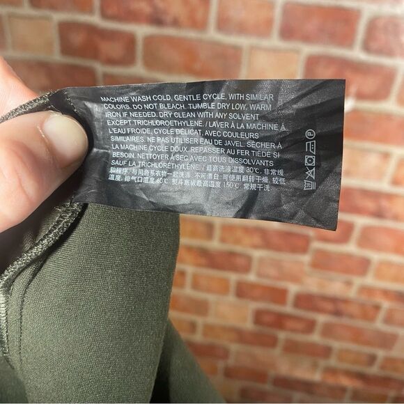 THEORY high waist olive green leggings XL - Picture 4 of 6